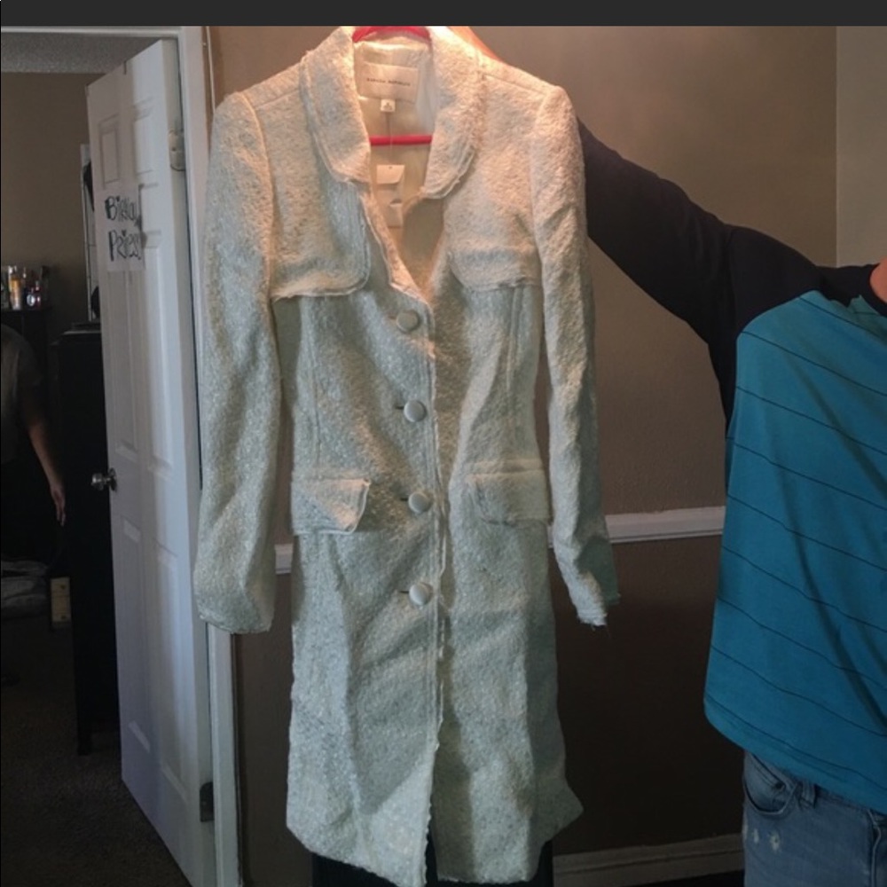Banana Republic long off white trench coat